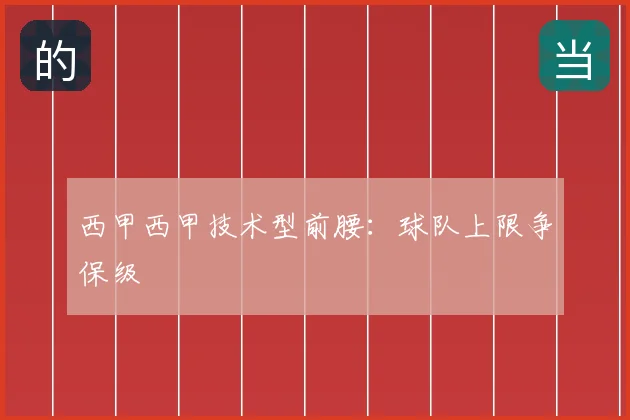西甲西甲技术型前腰：球队上限争保级